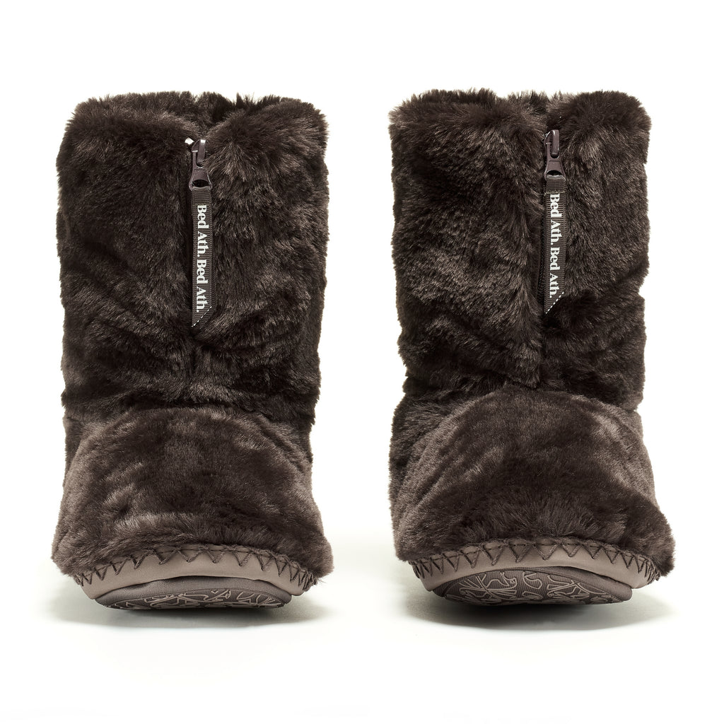 Marilyn - Classic Faux Fur Slipper Boot - Dark Chocolate