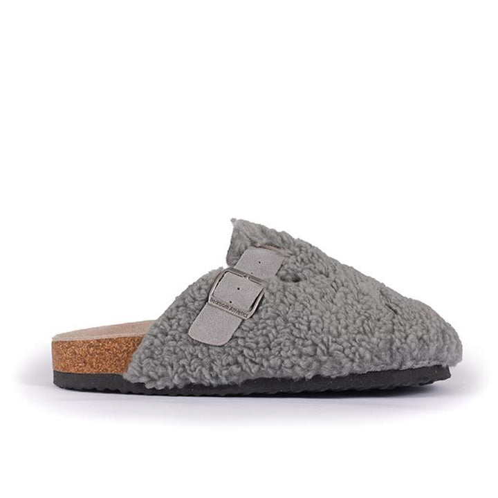 The Women's Miley Borg Fleece Clog Slipper in Grey has a suede footbed providing cushion-soft comfort. Bedroom Athletics offers a wide range of premium quality slippers, slip on boots and loungewear.