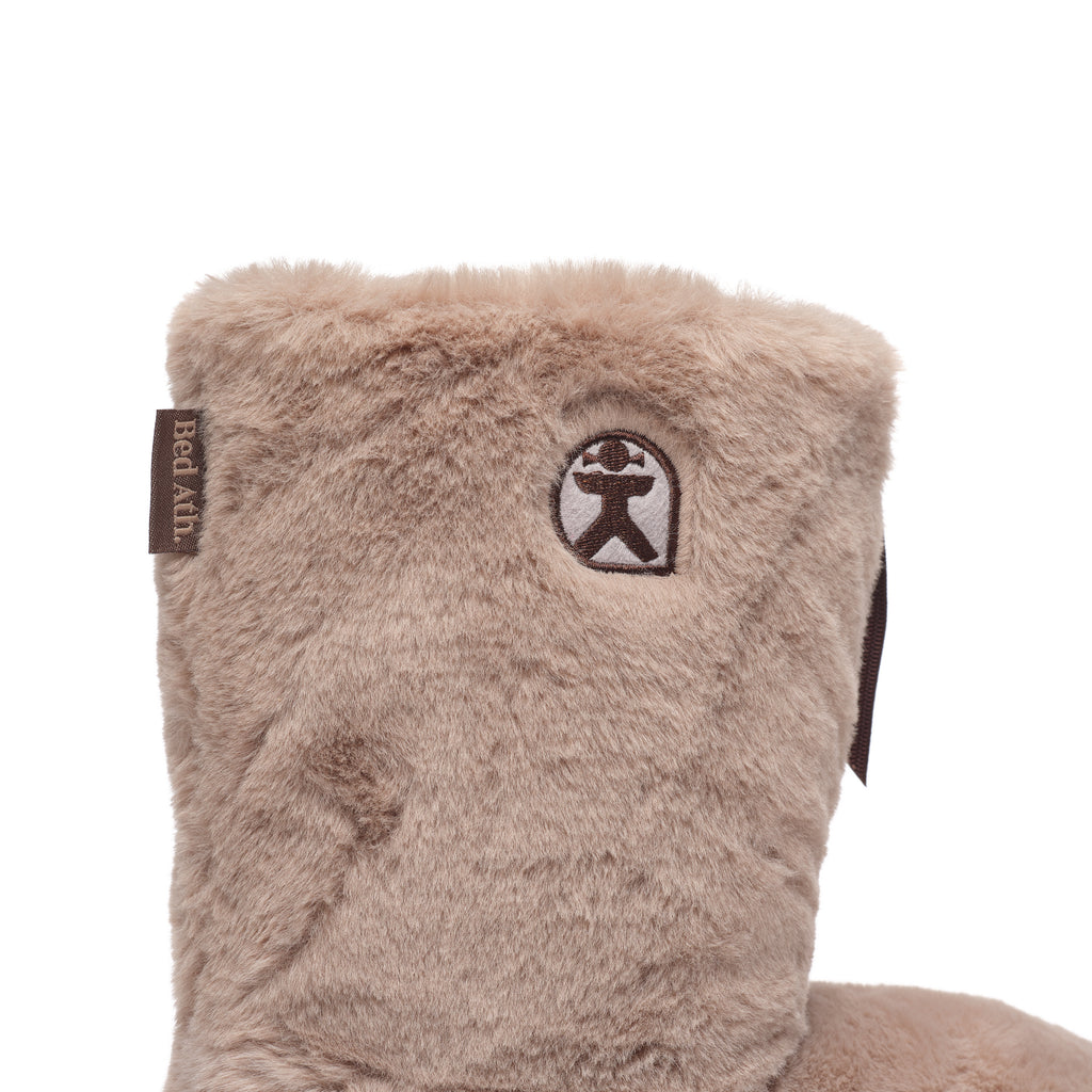 Monroe - Classic Faux Fur Slipper Boot - Taupe / Deep Taupe