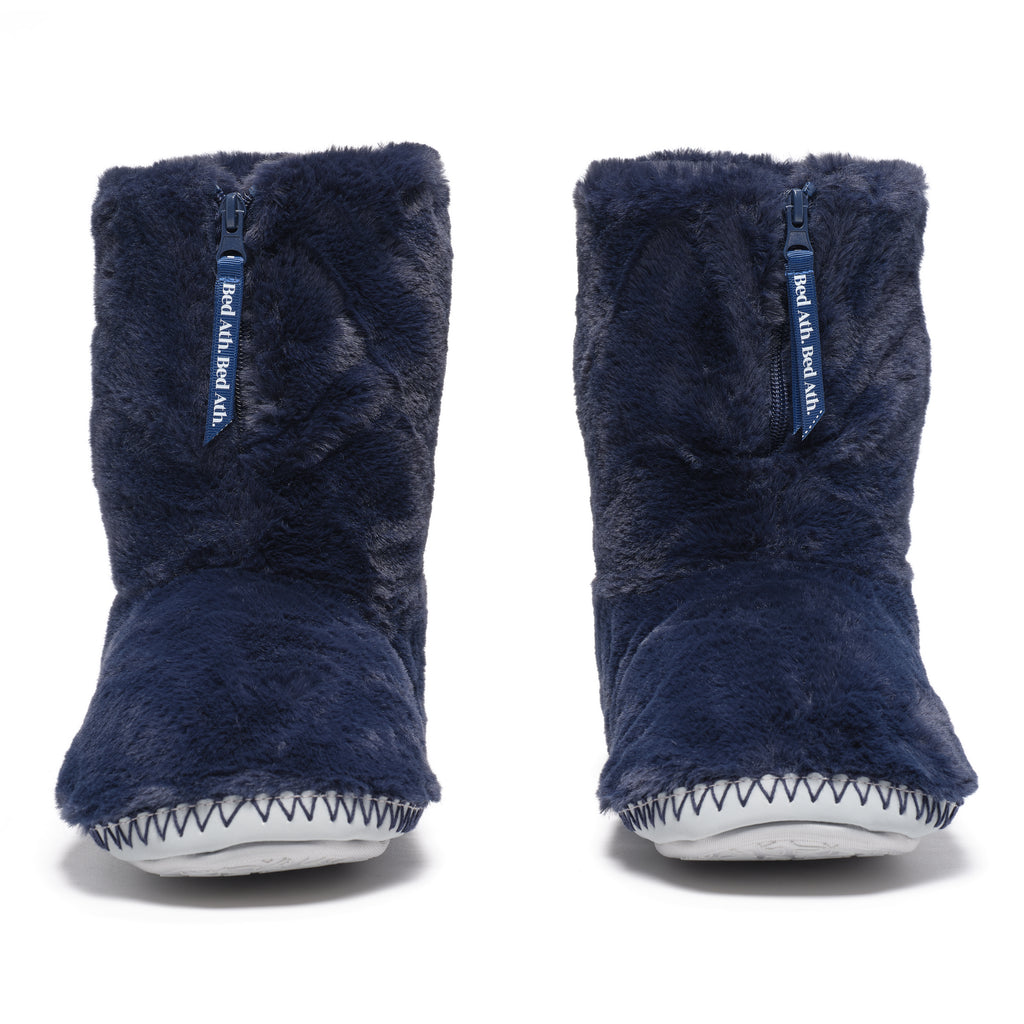 Monroe - Faux Fur Slipper Boot - Peacoat Navy / Trace Grey