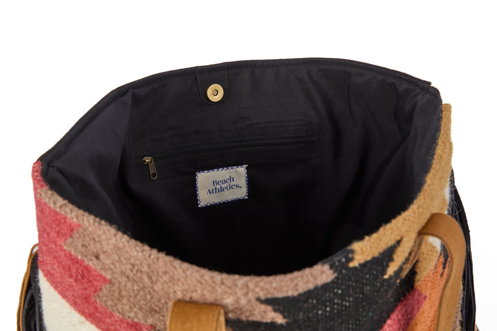 Montreux bag (a multicoloured boho tote bag), close-up detail