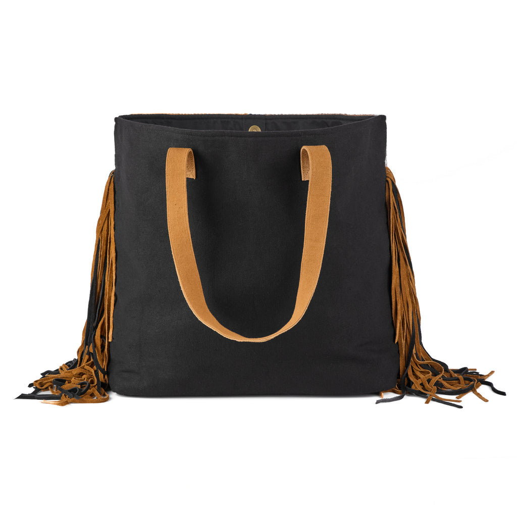 Montreux bag (a multicoloured boho tote bag), close-up detail