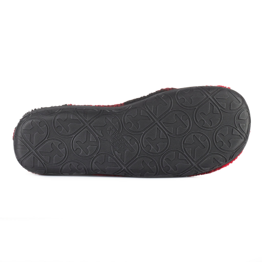 men's non-slip red and black slipper boots