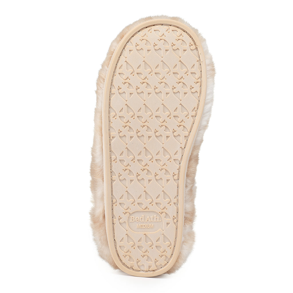 Nadine - Luxury Faux Fur Mule - Caramel Leopard