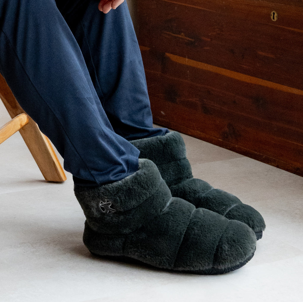 Norton - Classic Faux Fur Slipper Boot - Charcoal
