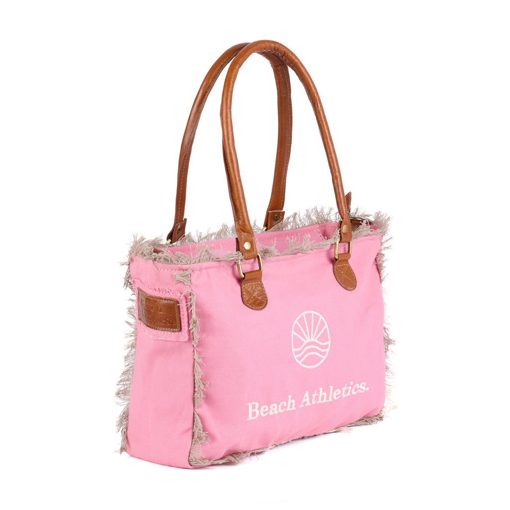 Shauni - Washed Canvas Shoulder Bag - Pink