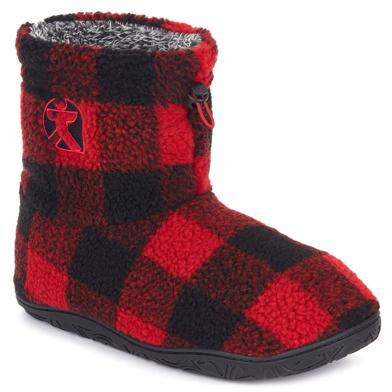 The Hardy Short Check Sherpa Boot in Red and Black Check has a hard sole and high quality side wall it’s also perfect for those short trips outside. Bedroom Athletics offers a wide range of premium quality slippers, slip on boots and loungewear.