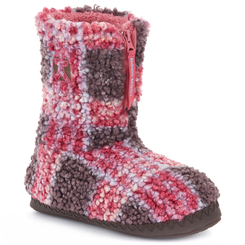 Taylor - Check Sherpa Fleece Slipper Boots