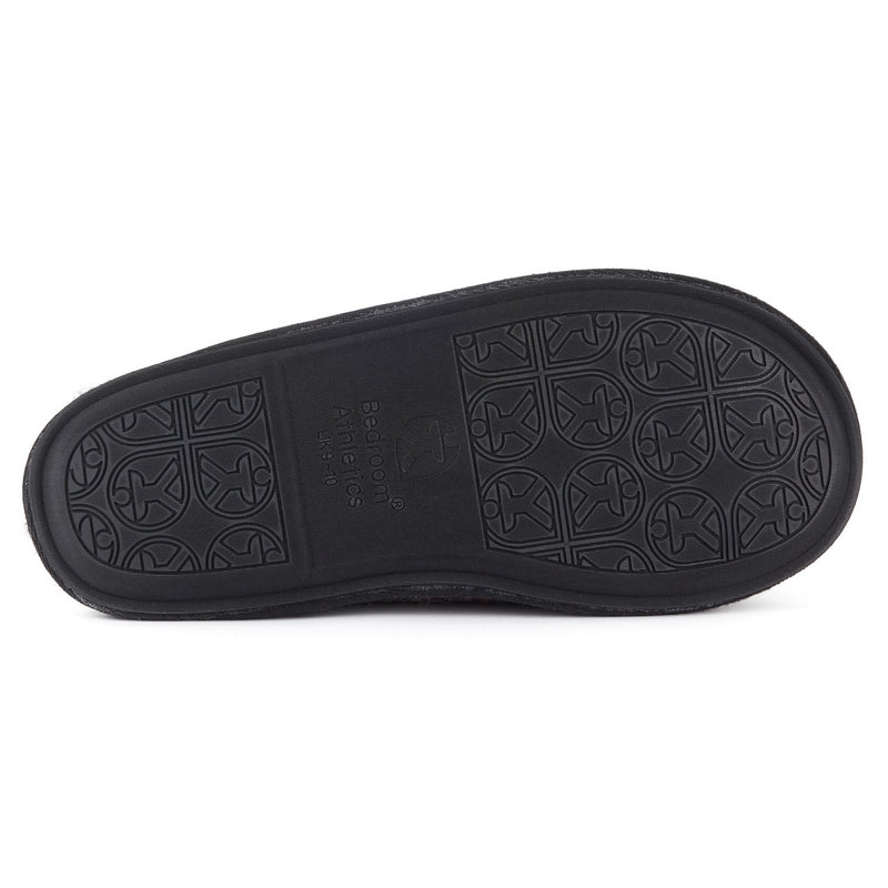 The Men's William Harris Tweed Mule in Navy Black Check combines luxurious Grade A Australian sheepskin with Harris Tweed. Bedroom Athletics offers a wide range of premium quality slippers, slip on boots and loungewear.